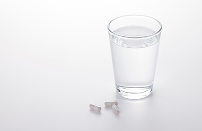 A glass of water